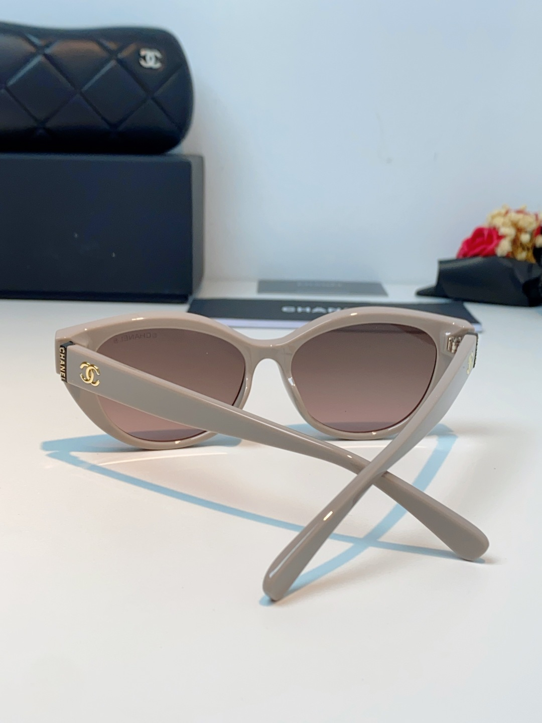 Chanel香奈儿 2026新款欧美辣妹风猫眼山茶花高级感网感防晒墨镜街拍方圆脸显瘦太阳眼镜