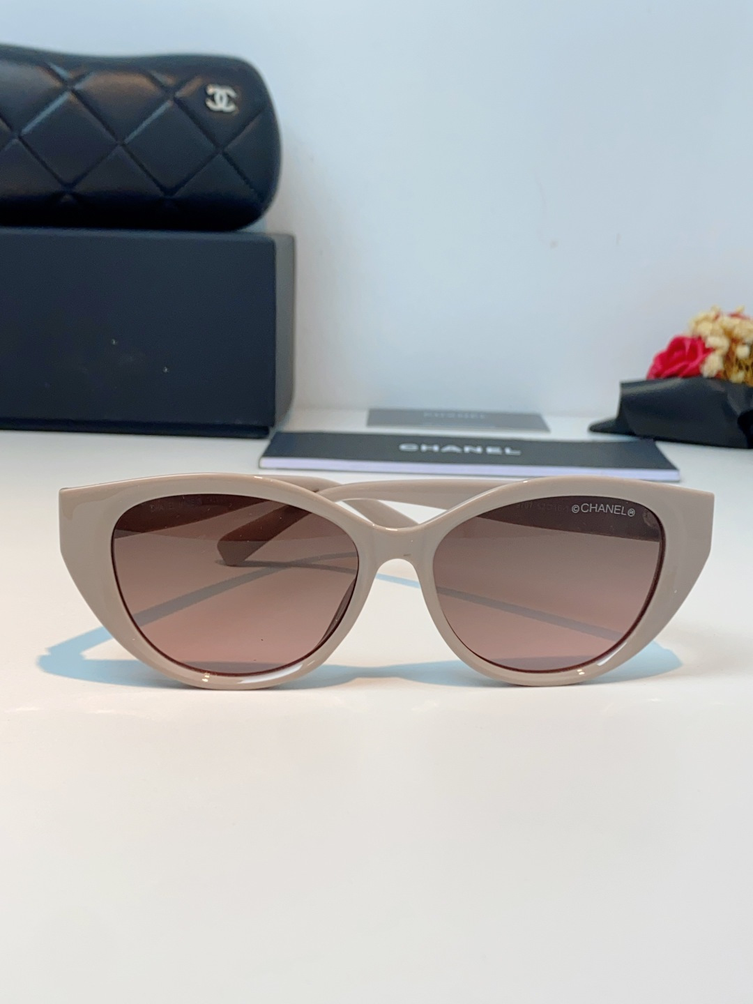 Chanel香奈儿 2026新款欧美辣妹风猫眼山茶花高级感网感防晒墨镜街拍方圆脸显瘦太阳眼镜