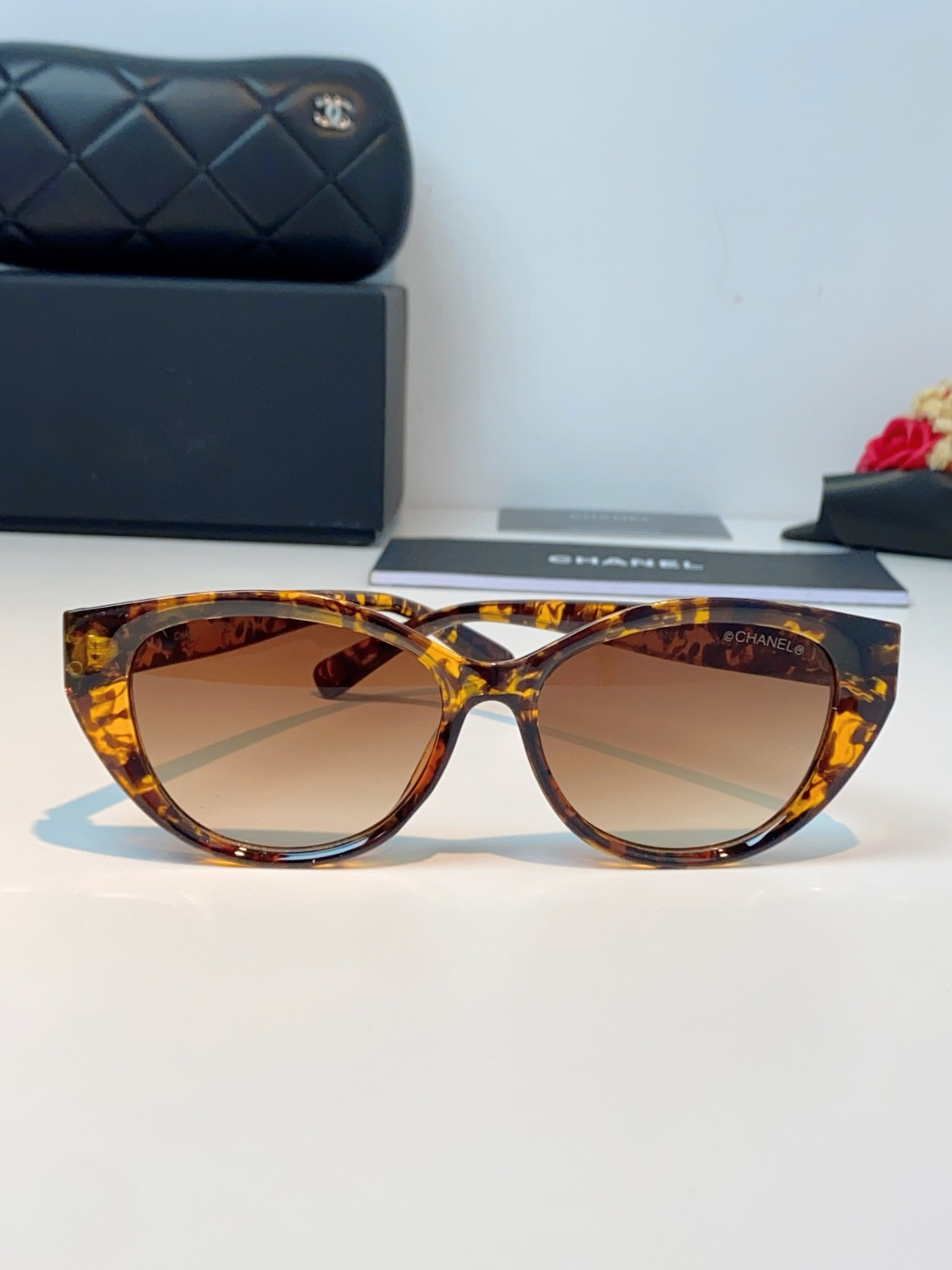 Chanel香奈儿 2026新款欧美辣妹风猫眼山茶花高级感网感防晒墨镜街拍方圆脸显瘦太阳眼镜