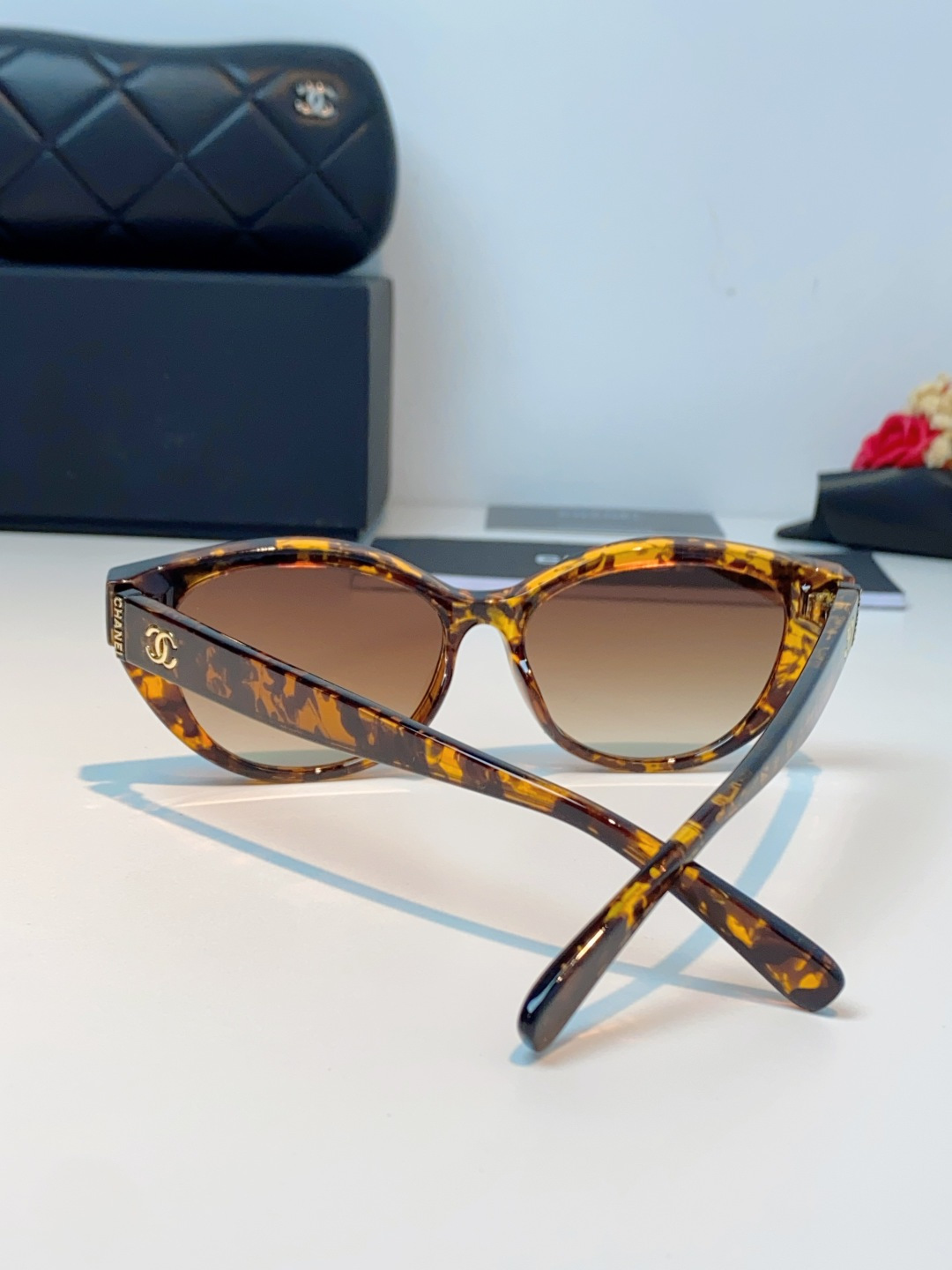 Chanel香奈儿 2026新款欧美辣妹风猫眼山茶花高级感网感防晒墨镜街拍方圆脸显瘦太阳眼镜