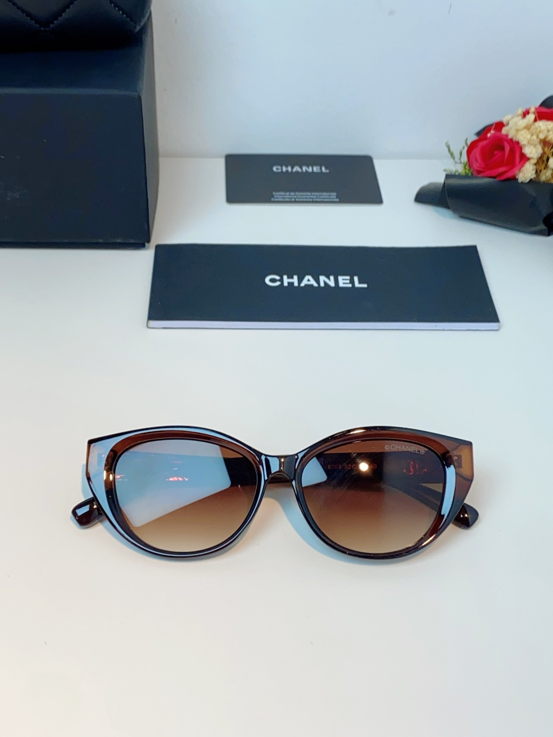 Chanel香奈儿 2026新款欧美辣妹风猫眼山茶花高级感网感防晒墨镜街拍方圆脸显瘦太阳眼镜