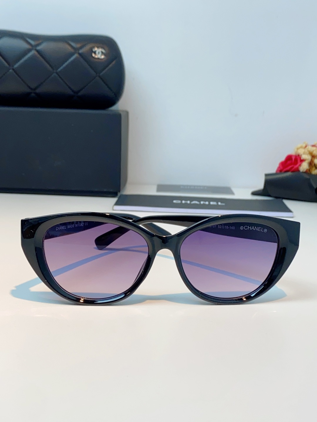 Chanel香奈儿 2026新款欧美辣妹风猫眼山茶花高级感网感防晒墨镜街拍方圆脸显瘦太阳眼镜