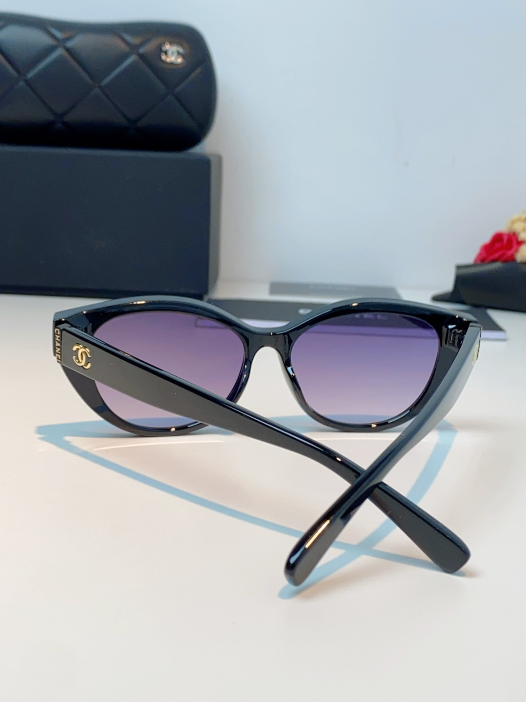 Chanel香奈儿 2026新款欧美辣妹风猫眼山茶花高级感网感防晒墨镜街拍方圆脸显瘦太阳眼镜