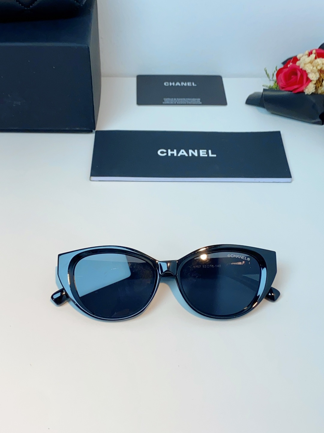 Chanel香奈儿 2026新款欧美辣妹风猫眼山茶花高级感网感防晒墨镜街拍方圆脸显瘦太阳眼镜