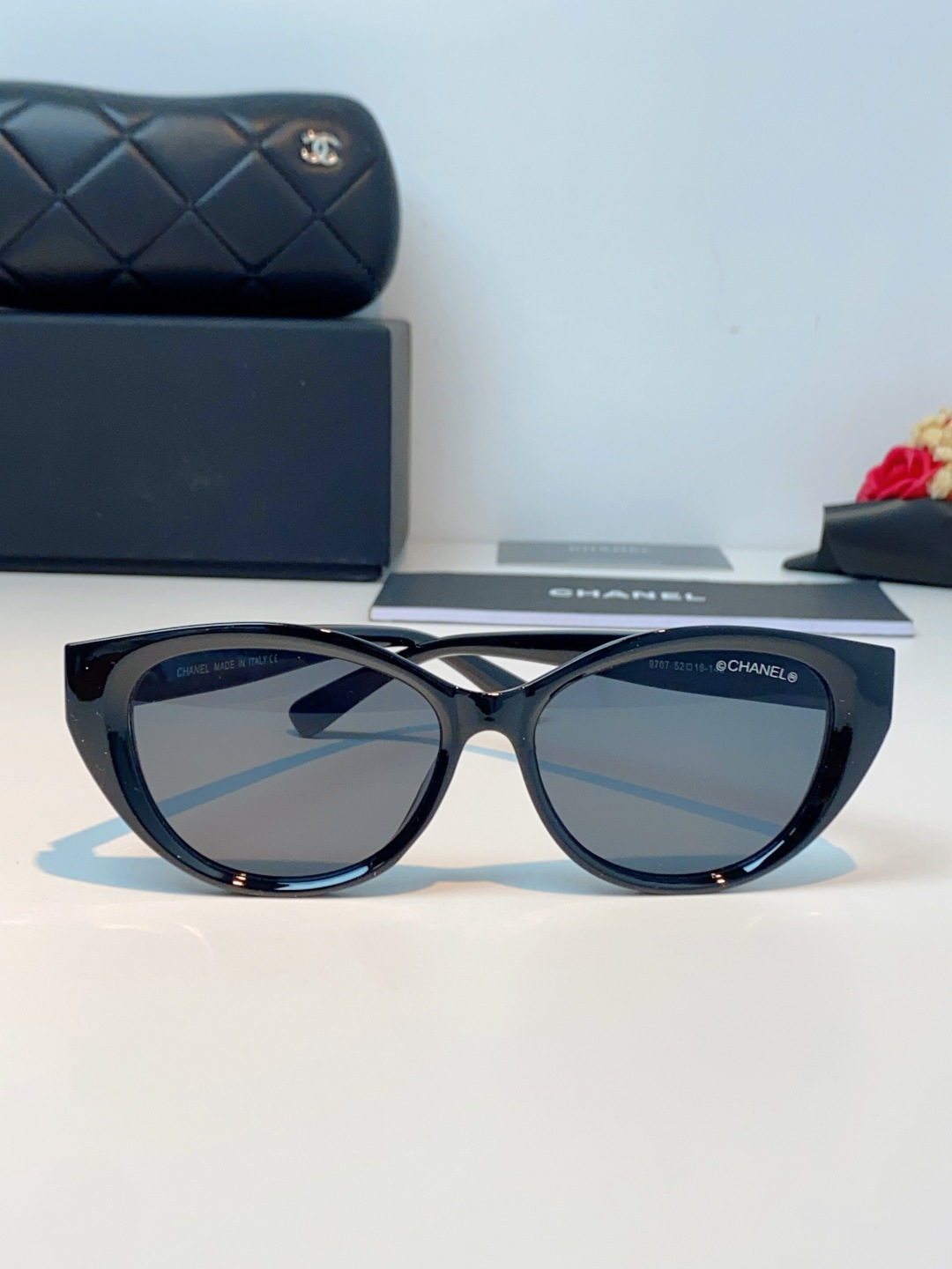 Chanel香奈儿 2026新款欧美辣妹风猫眼山茶花高级感网感防晒墨镜街拍方圆脸显瘦太阳眼镜