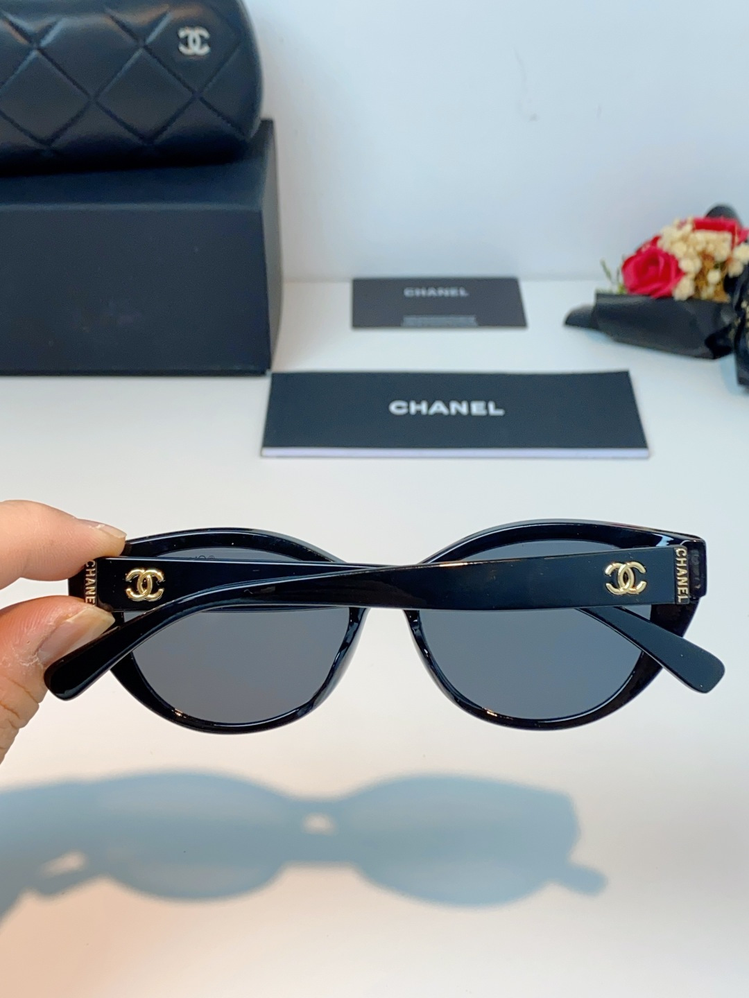 Chanel香奈儿 2026新款欧美辣妹风猫眼山茶花高级感网感防晒墨镜街拍方圆脸显瘦太阳眼镜