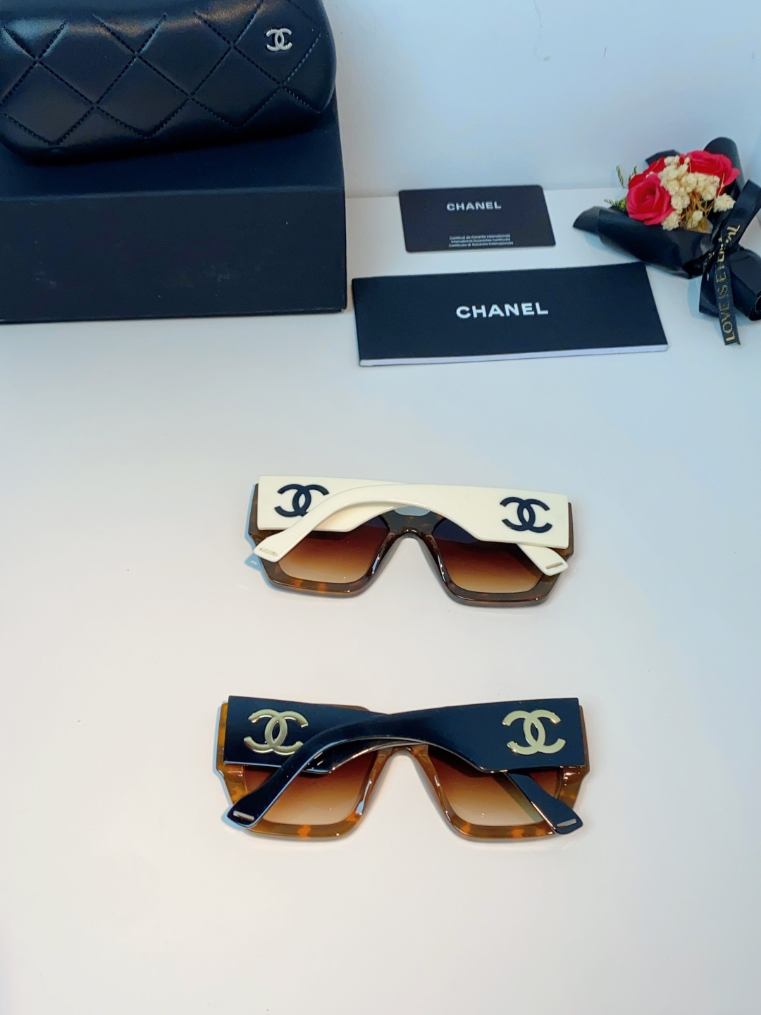 Chanel香奈儿 太阳镜大框双C大Logo时尚墨镜 网红同款大框眼镜