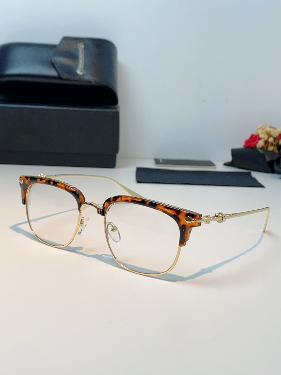 Chrome Hearts 克罗心 薛之谦同款眼镜框男潮复古半框近视眼镜女防辐射眼镜架平光镜眼镜