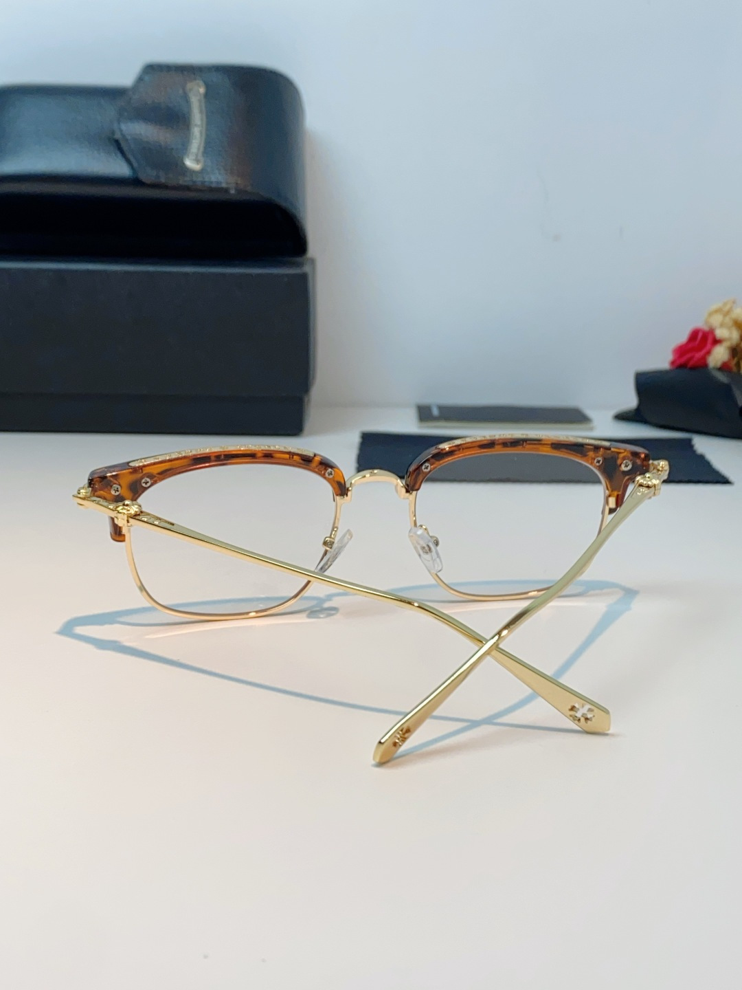 Chrome Hearts 克罗心 薛之谦同款眼镜框男潮复古半框近视眼镜女防辐射眼镜架平光镜眼镜