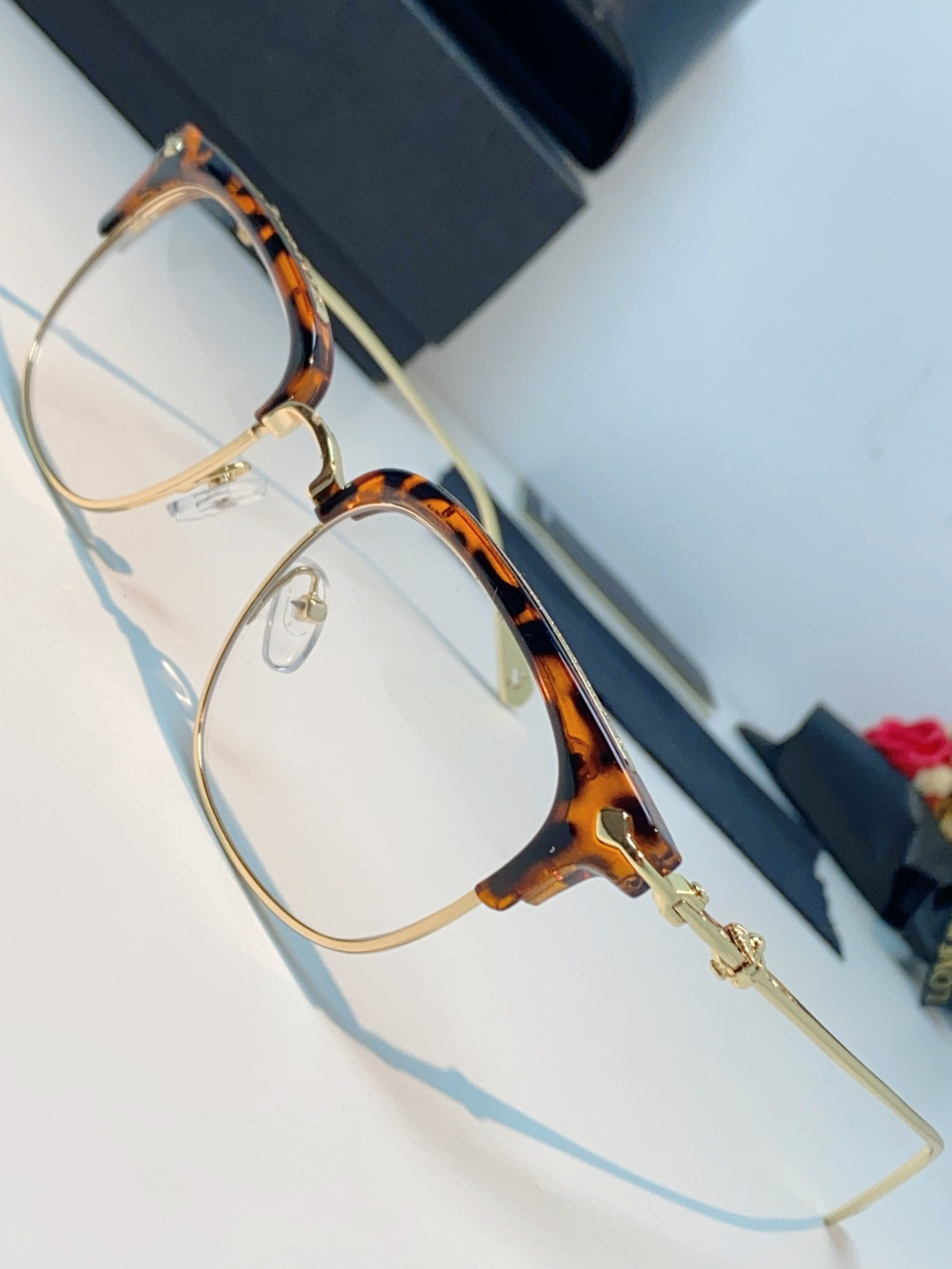 Chrome Hearts 克罗心 薛之谦同款眼镜框男潮复古半框近视眼镜女防辐射眼镜架平光镜眼镜