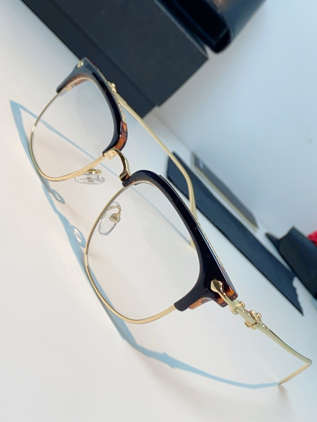 Chrome Hearts 克罗心 薛之谦同款眼镜框男潮复古半框近视眼镜女防辐射眼镜架平光镜眼镜