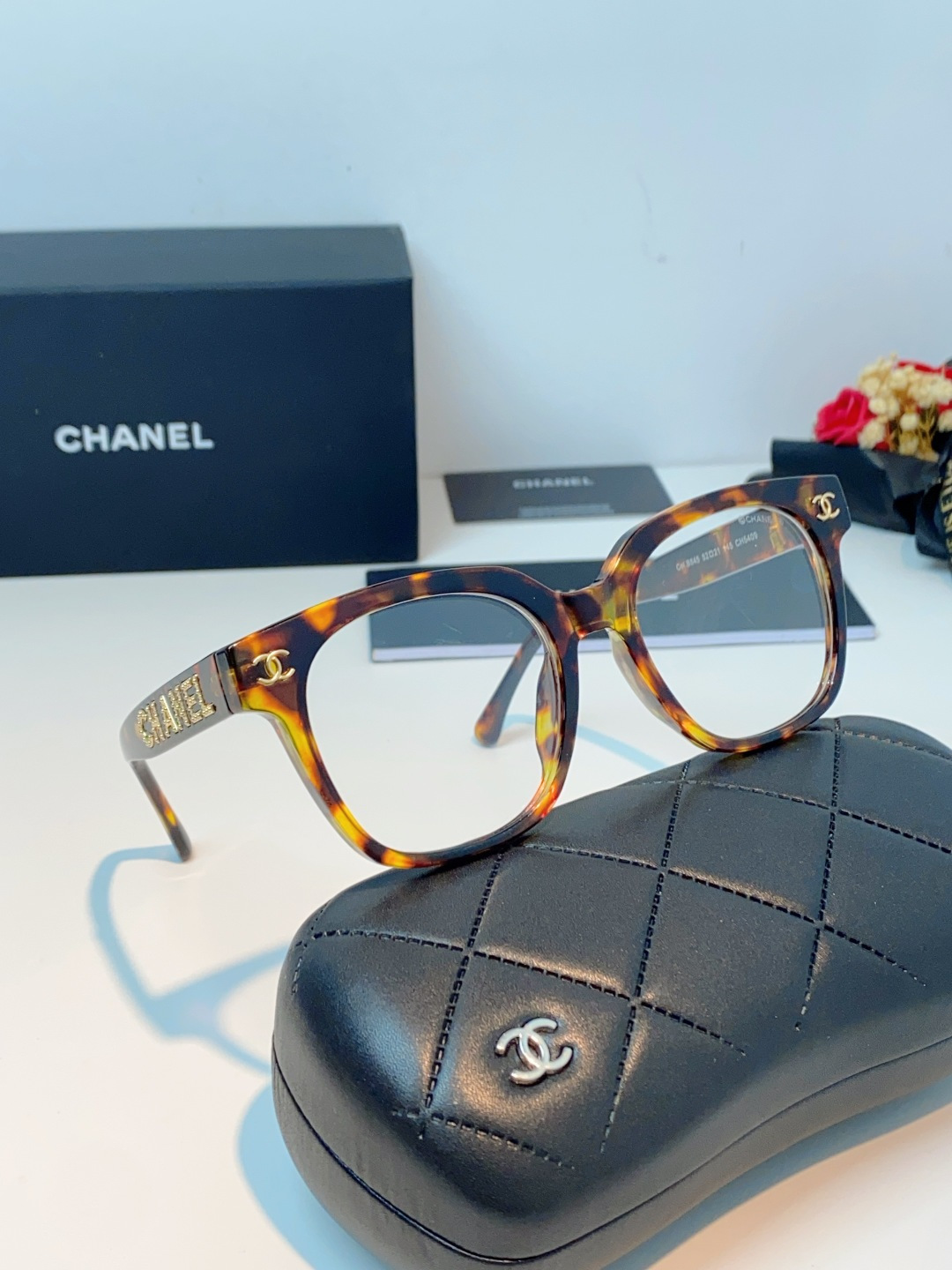 Chanel香奈儿 2026新款眼镜框女士方框大脸显脸小近视配度数平光大框素颜神器眼镜