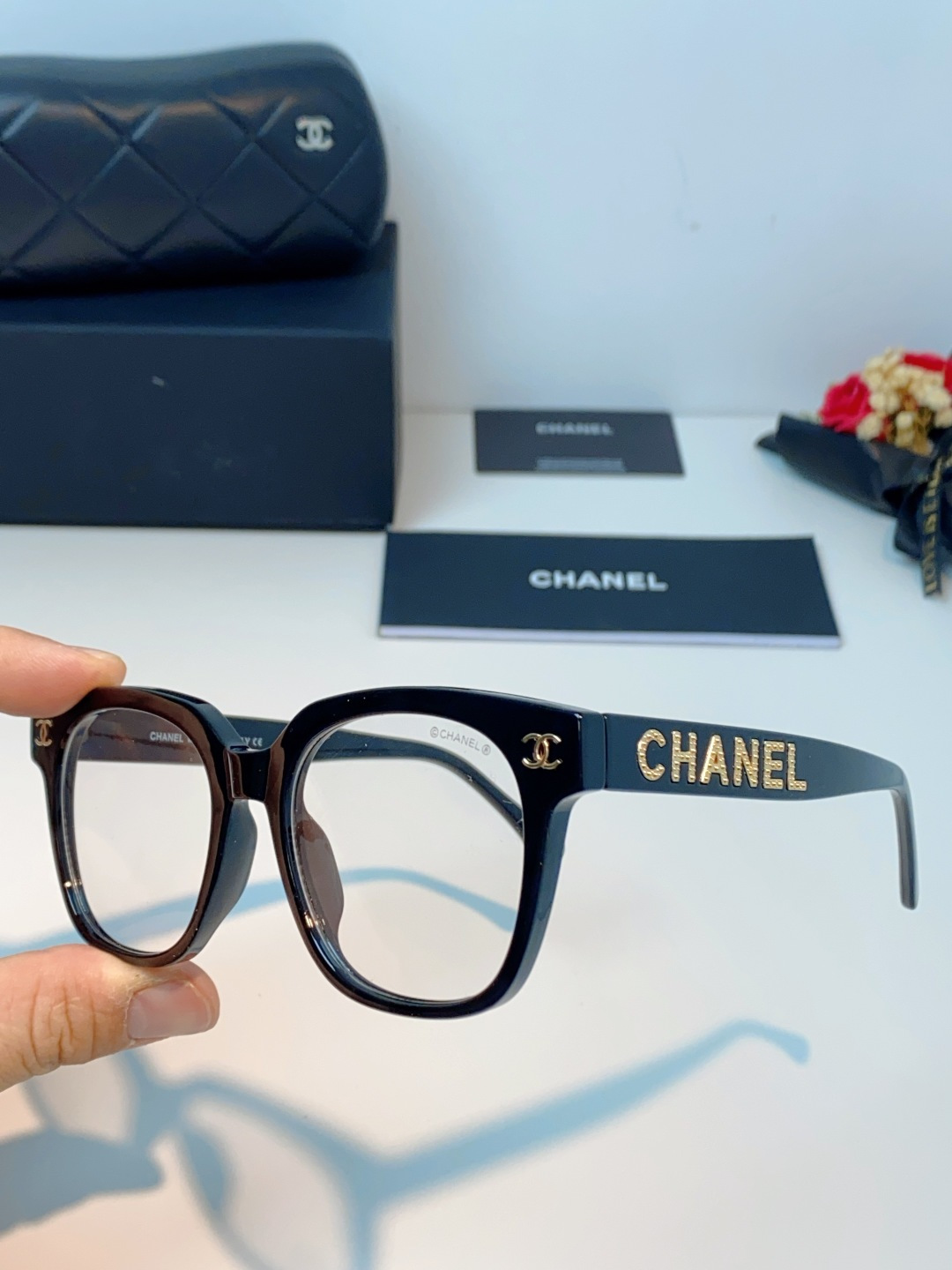 Chanel香奈儿 2026新款眼镜框女士方框大脸显脸小近视配度数平光大框素颜神器眼镜