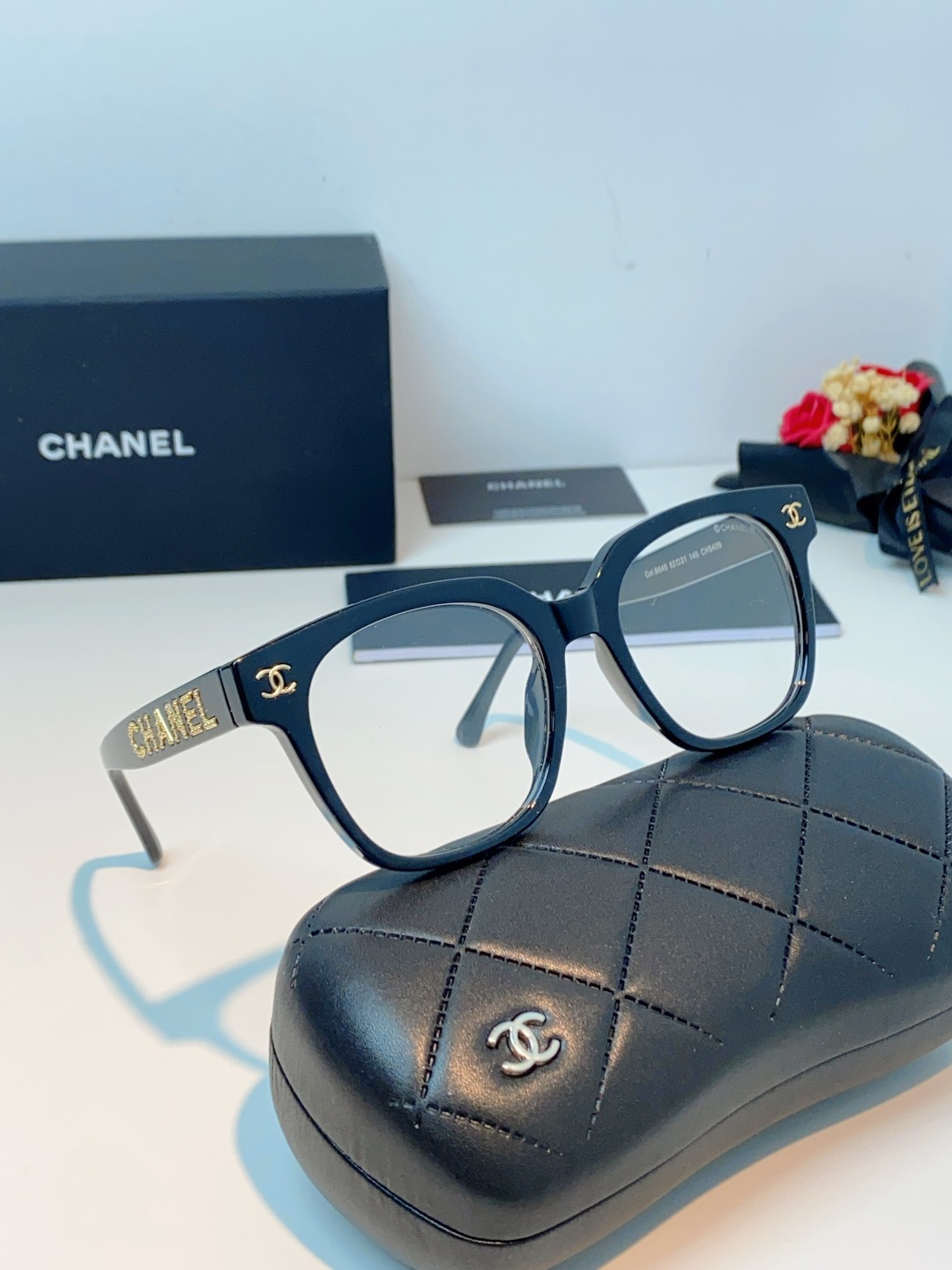 Chanel香奈儿 2026新款眼镜框女士方框大脸显脸小近视配度数平光大框素颜神器眼镜