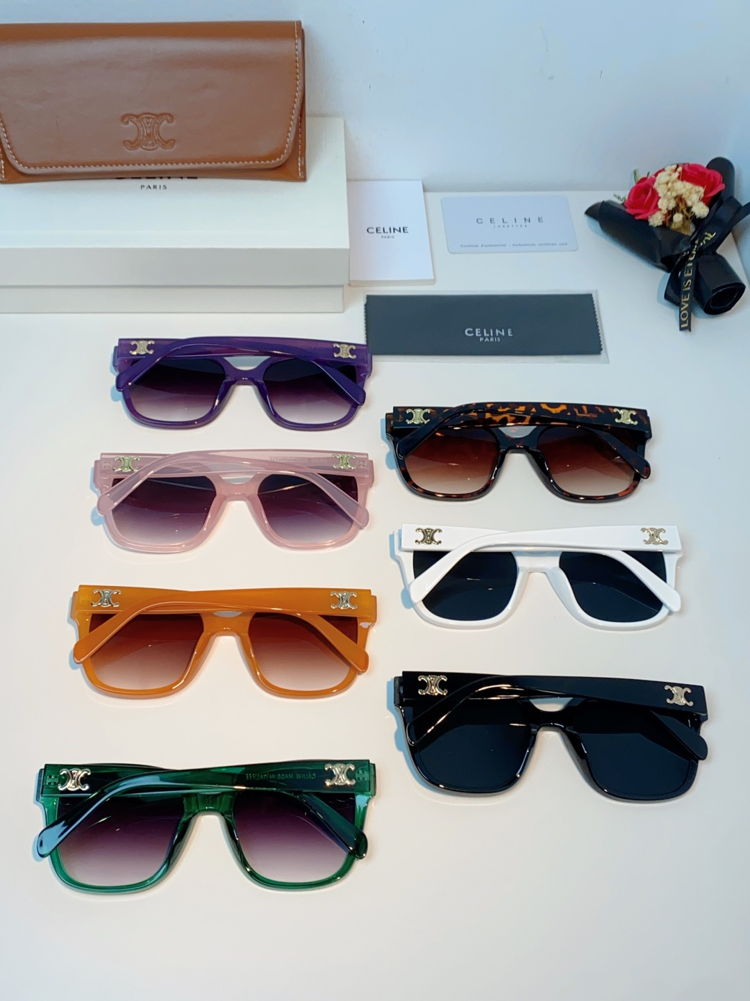 Celine赛琳 法式凯旋墨镜女高级感最新款复古猫眼小红书同款太阳镜爆款 男女通用 CL40222