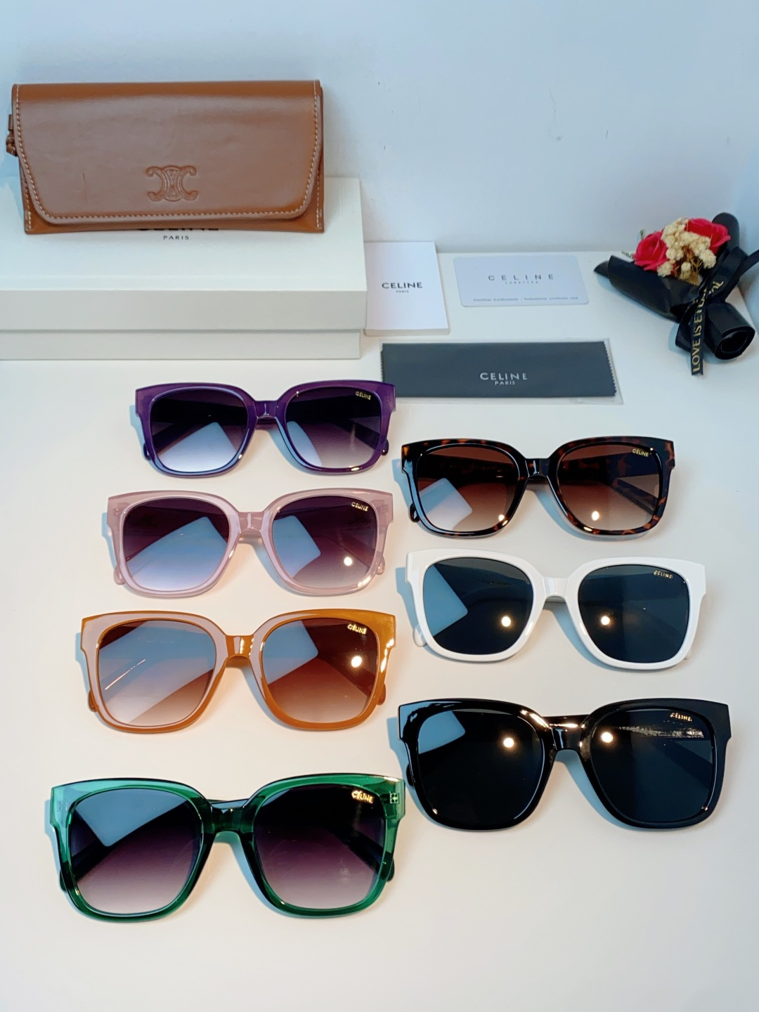 Celine赛琳 法式凯旋墨镜女高级感最新款复古猫眼小红书同款太阳镜爆款 男女通用 CL40222