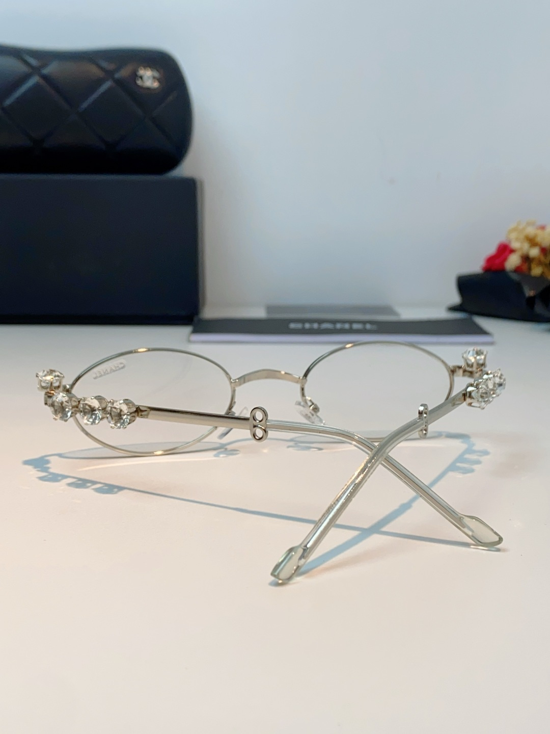 Chanel香奈儿 2026新款宝石系列复古小框椭圆形镶粉钻可配近视防蓝光有质感高级素颜