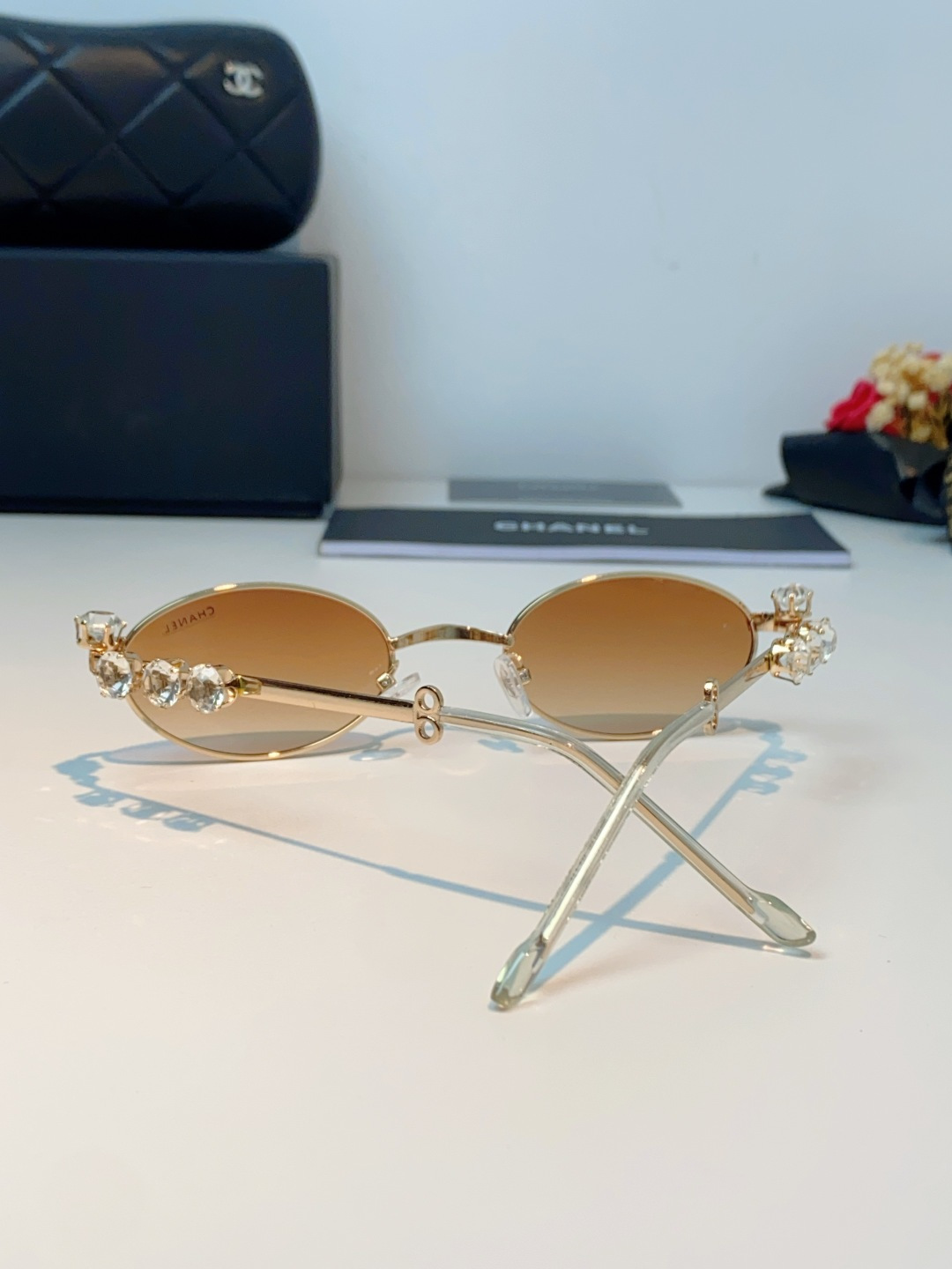 Chanel香奈儿 2026新款宝石系列复古小框椭圆形镶粉钻可配近视防蓝光有质感高级素颜