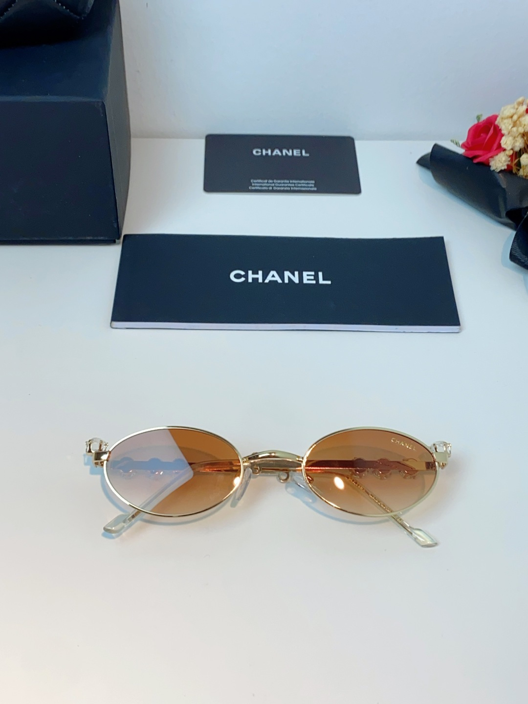 Chanel香奈儿 2026新款宝石系列复古小框椭圆形镶粉钻可配近视防蓝光有质感高级素颜