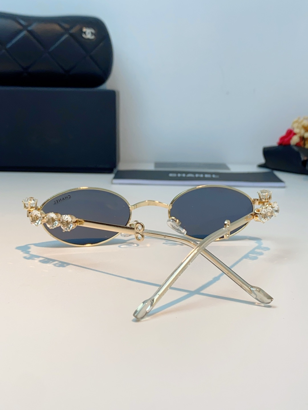 Chanel香奈儿 2026新款宝石系列复古小框椭圆形镶粉钻可配近视防蓝光有质感高级素颜