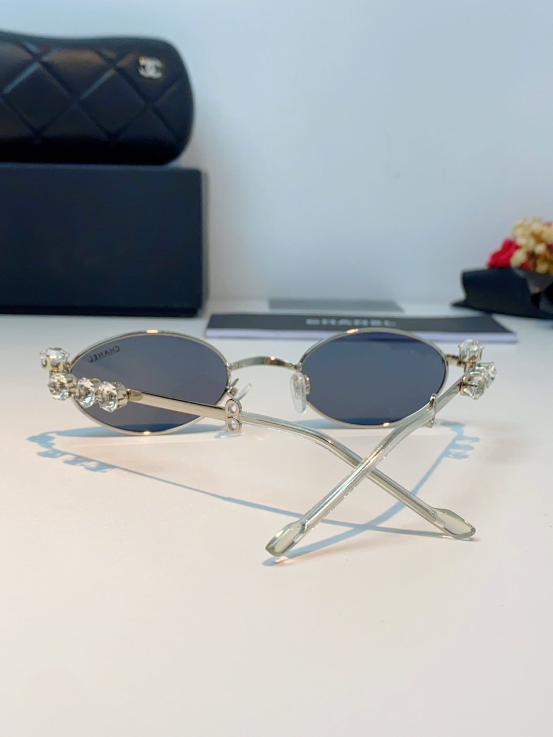 Chanel香奈儿 2026新款宝石系列复古小框椭圆形镶粉钻可配近视防蓝光有质感高级素颜