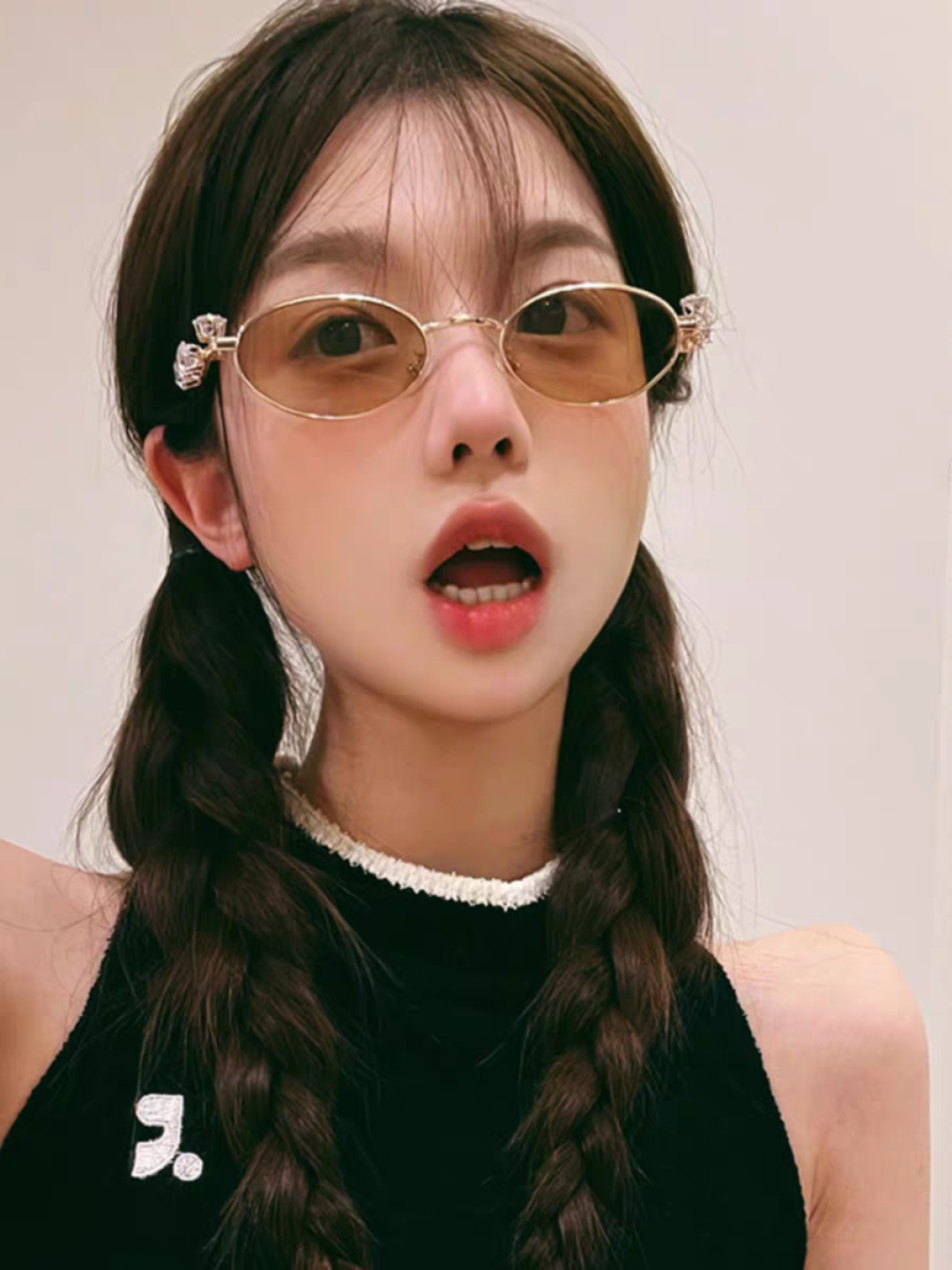 Chanel香奈儿 2026新款宝石系列复古小框椭圆形镶粉钻可配近视防蓝光有质感高级素颜