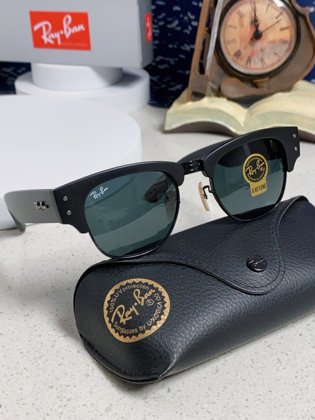 RayBan雷朋 2025新款太阳镜 复古时尚眉线框男女潮流墨镜开车遮阳镜 RB0316S Size:5