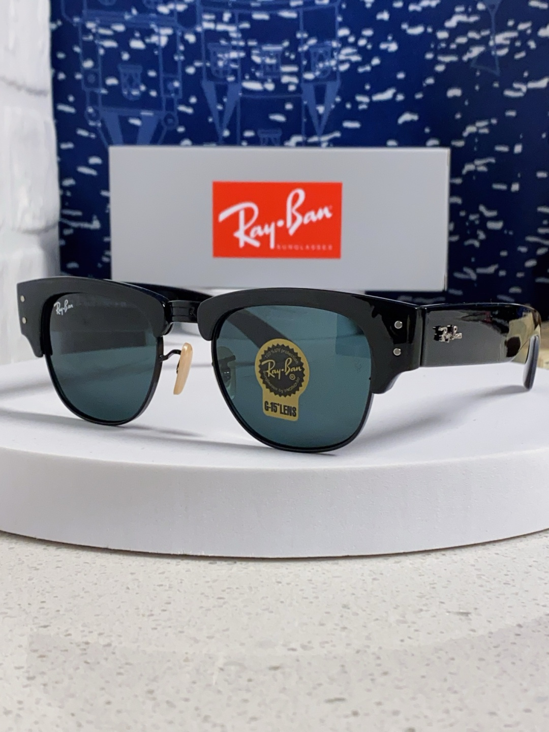 RayBan雷朋 2025新款太阳镜 复古时尚眉线框男女潮流墨镜开车遮阳镜 RB0316S Size:5