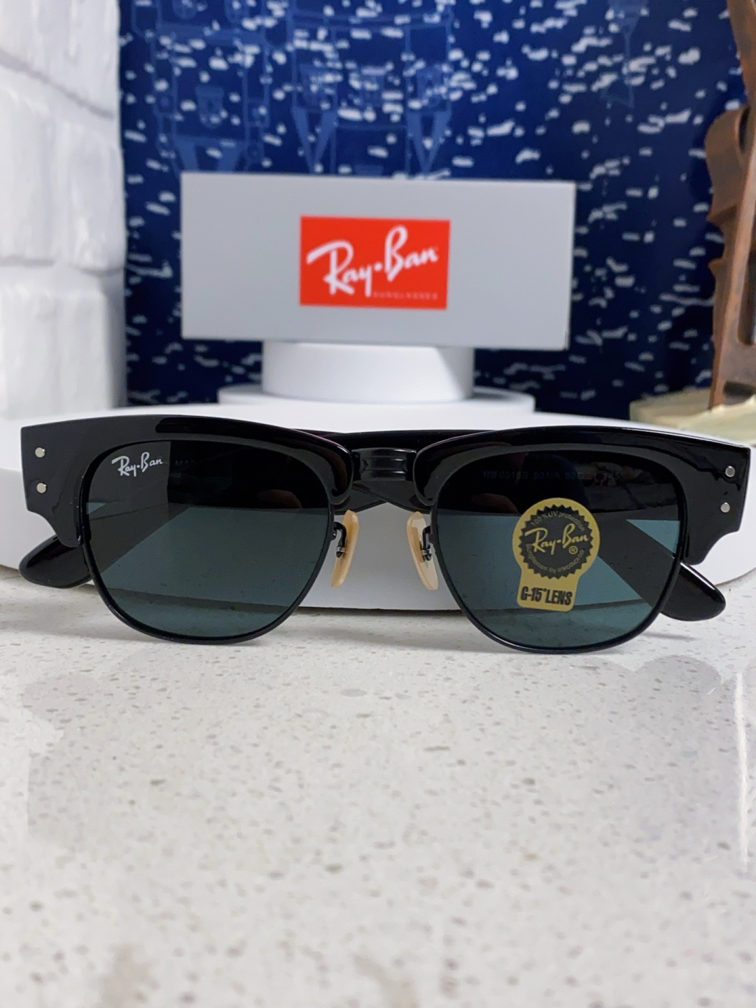 RayBan雷朋 2025新款太阳镜 复古时尚眉线框男女潮流墨镜开车遮阳镜 RB0316S Size:5