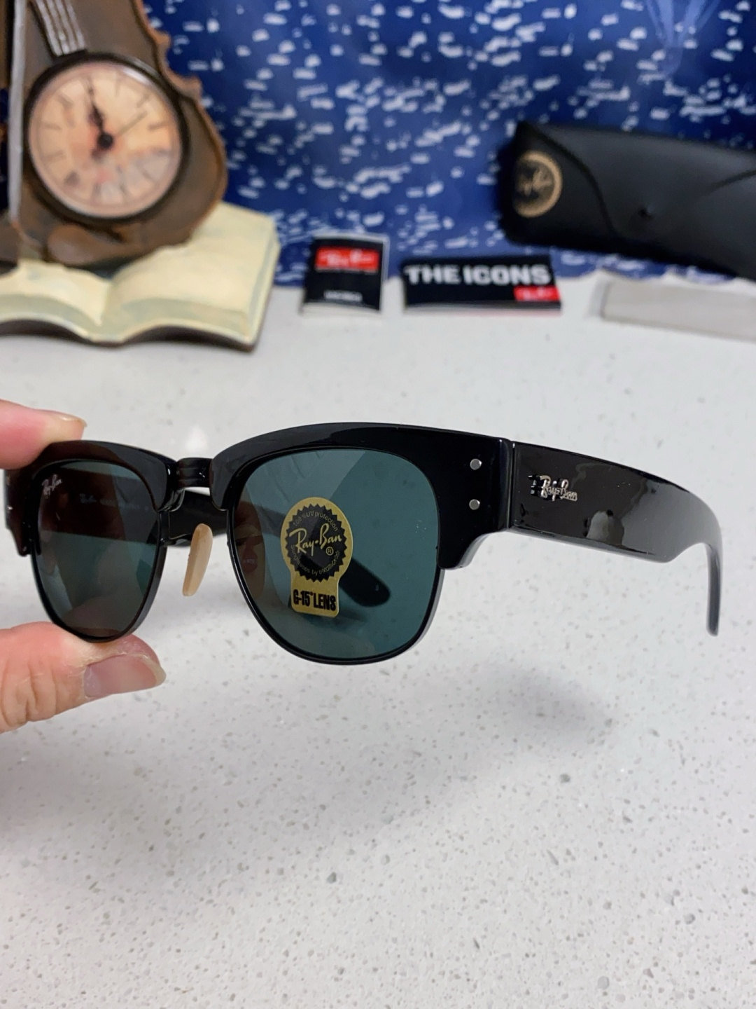 RayBan雷朋 2025新款太阳镜 复古时尚眉线框男女潮流墨镜开车遮阳镜 RB0316S Size:5