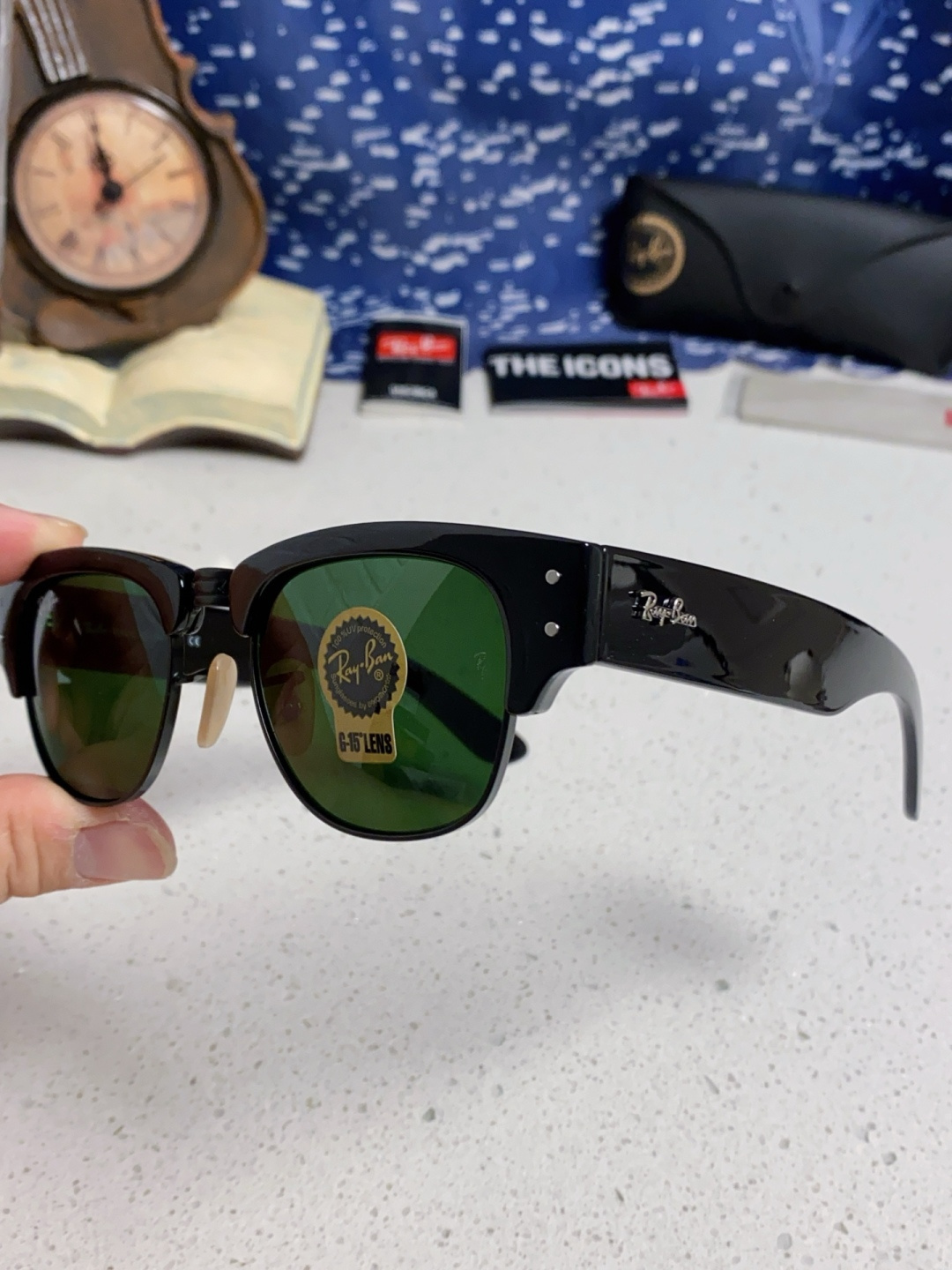 RayBan雷朋 2025新款太阳镜 复古时尚眉线框男女潮流墨镜开车遮阳镜 RB0316S Size:5