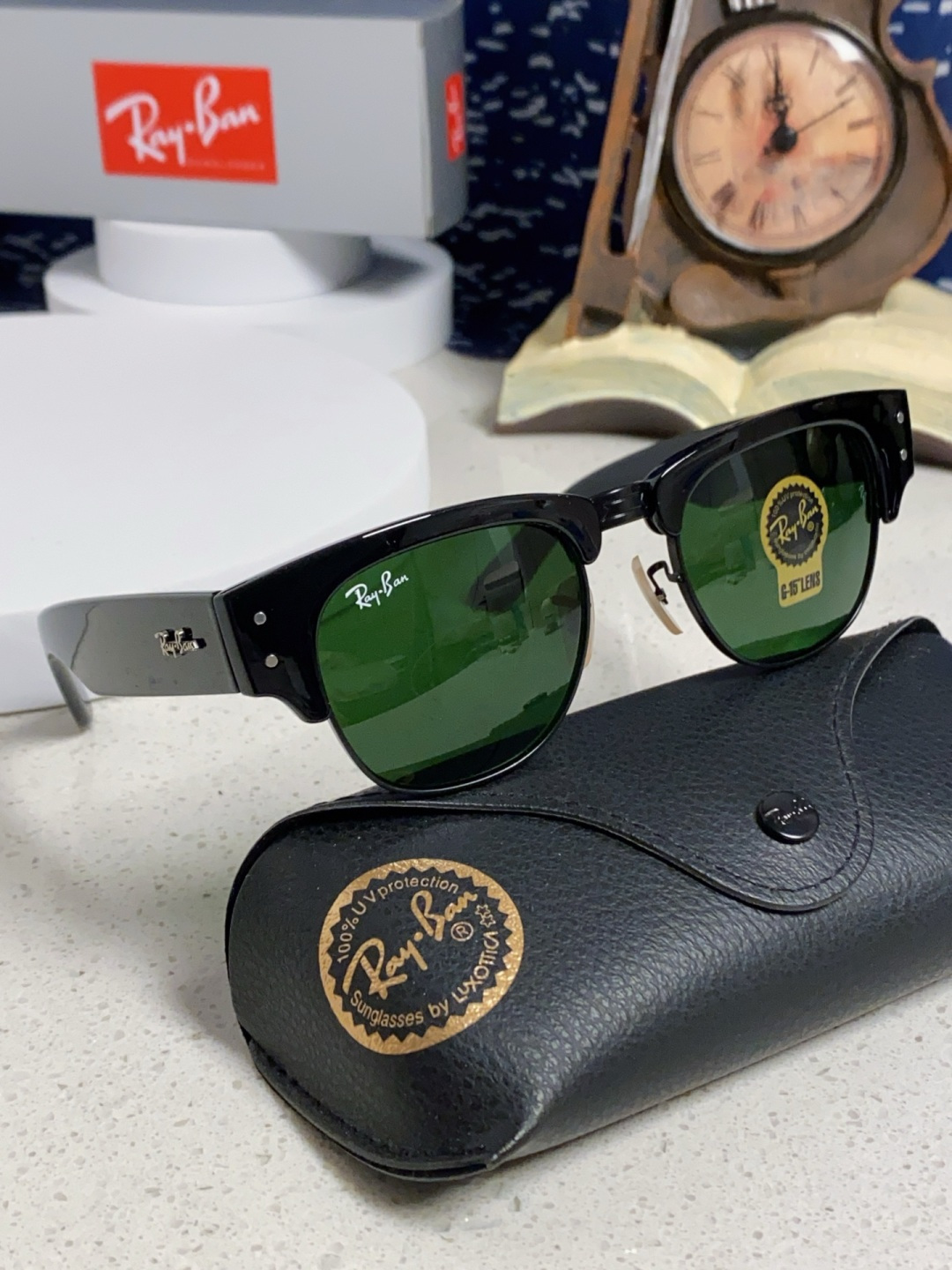 RayBan雷朋 2025新款太阳镜 复古时尚眉线框男女潮流墨镜开车遮阳镜 RB0316S Size:5