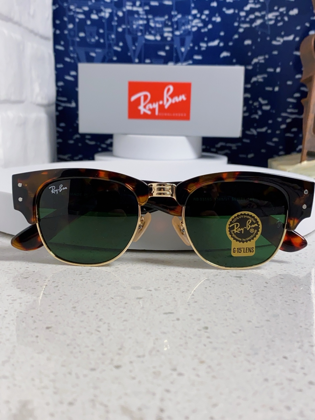 RayBan雷朋 2025新款太阳镜 复古时尚眉线框男女潮流墨镜开车遮阳镜 RB0316S Size:5