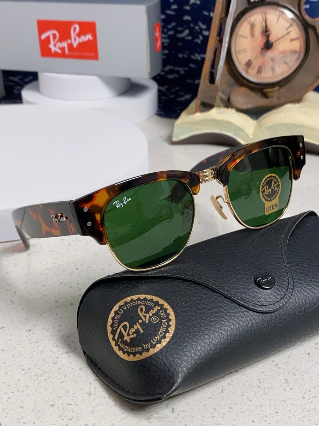 RayBan雷朋 2025新款太阳镜 复古时尚眉线框男女潮流墨镜开车遮阳镜 RB0316S Size:5