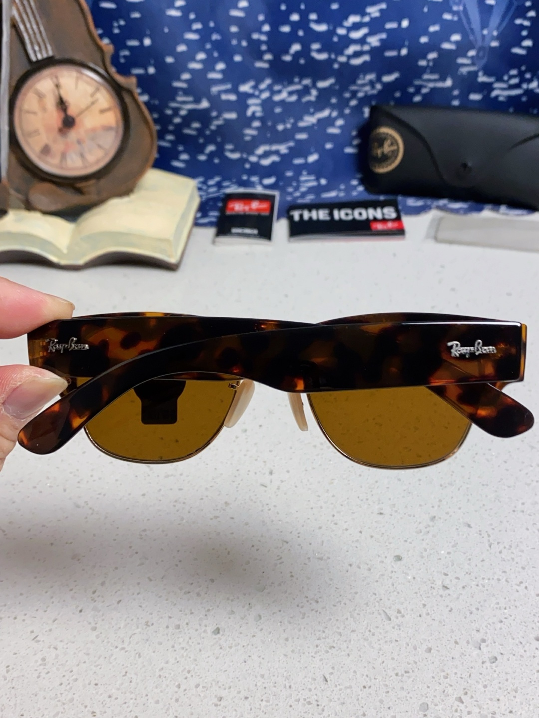 RayBan雷朋 2025新款太阳镜 复古时尚眉线框男女潮流墨镜开车遮阳镜 RB0316S Size:5