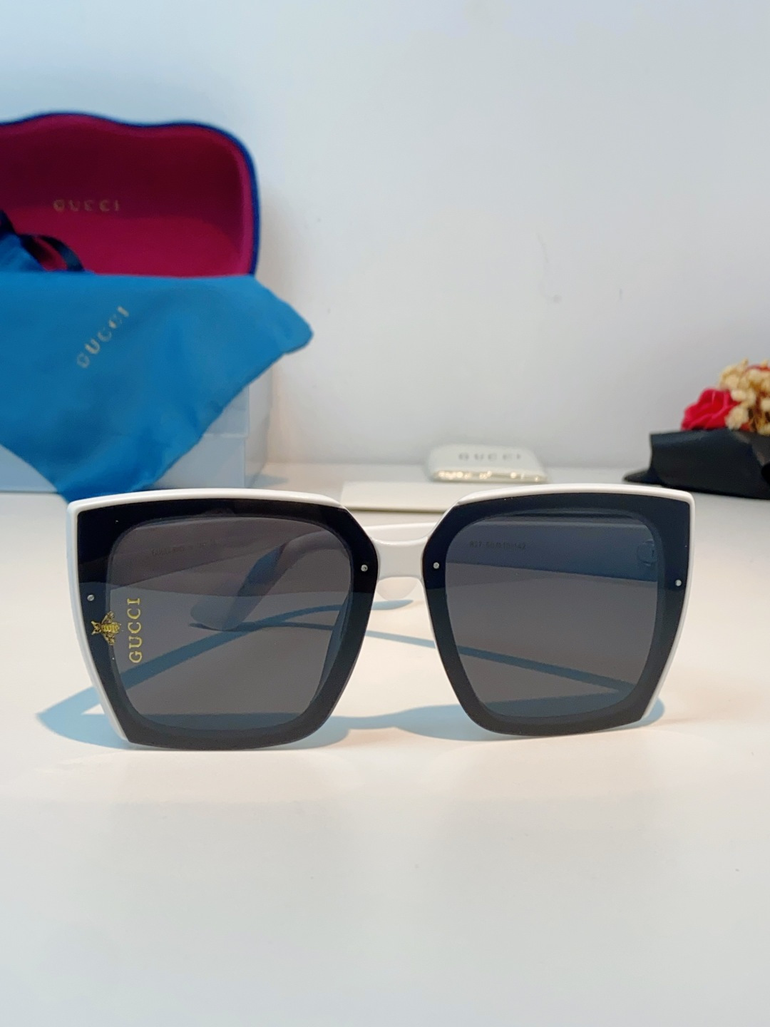 Gucci古奇 2026新款墨镜女潮高级感开车偏光太阳镜潮流防紫外线大脸显瘦眼镜 男女通用