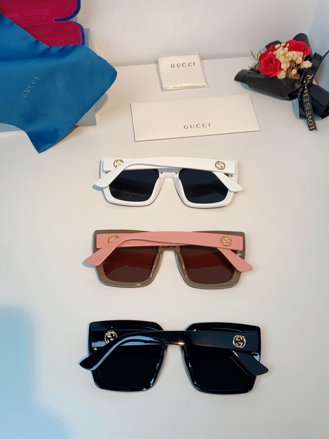 Gucci古奇 2026新款墨镜女潮高级感开车偏光太阳镜潮流防紫外线大脸显瘦眼镜 男女通用