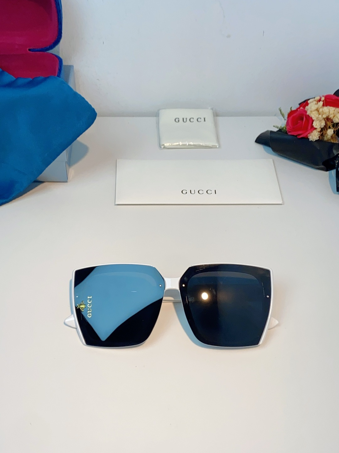 Gucci古奇 2026新款墨镜女潮高级感开车偏光太阳镜潮流防紫外线大脸显瘦眼镜 男女通用