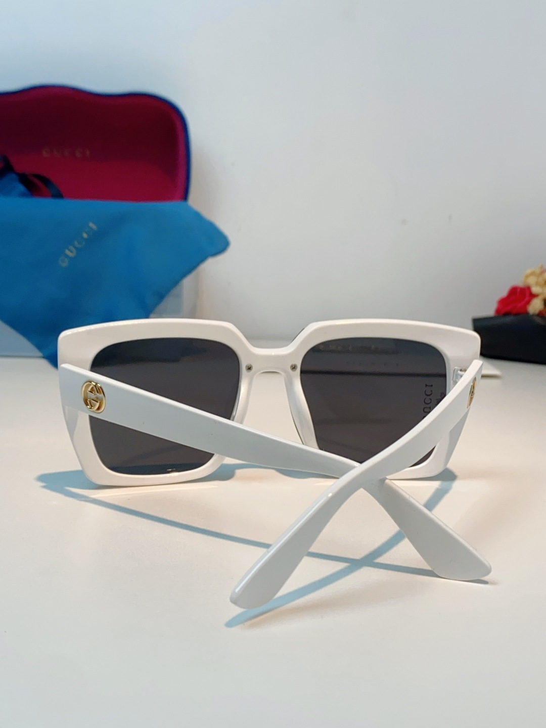 Gucci古奇 2026新款墨镜女潮高级感开车偏光太阳镜潮流防紫外线大脸显瘦眼镜 男女通用