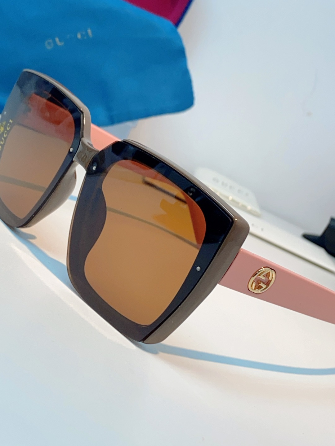 Gucci古奇 2026新款墨镜女潮高级感开车偏光太阳镜潮流防紫外线大脸显瘦眼镜 男女通用