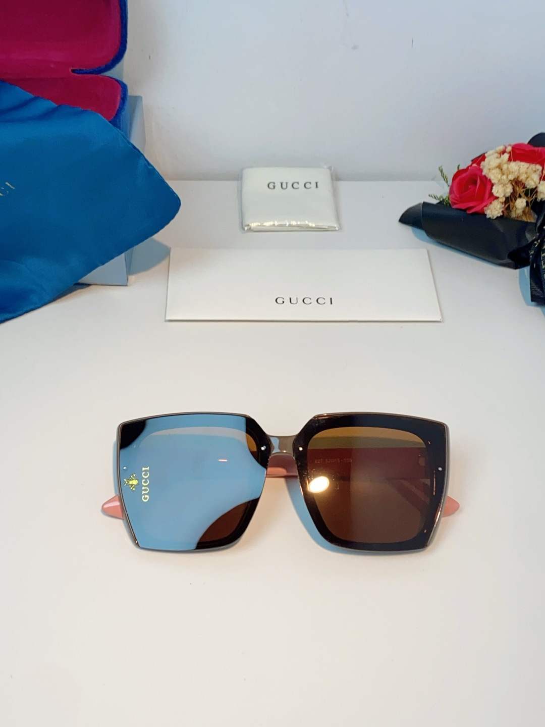 Gucci古奇 2026新款墨镜女潮高级感开车偏光太阳镜潮流防紫外线大脸显瘦眼镜 男女通用