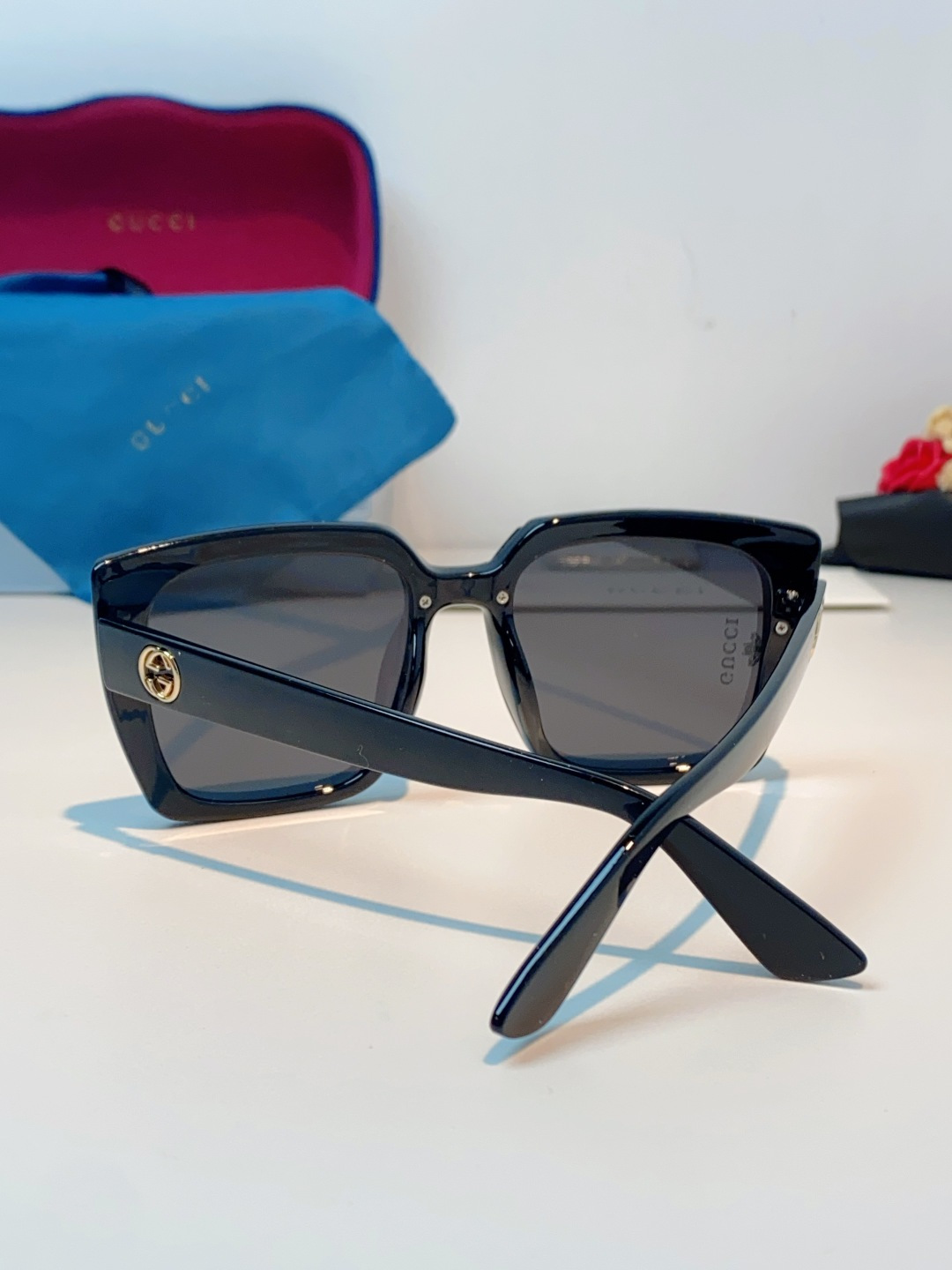 Gucci古奇 2026新款墨镜女潮高级感开车偏光太阳镜潮流防紫外线大脸显瘦眼镜 男女通用