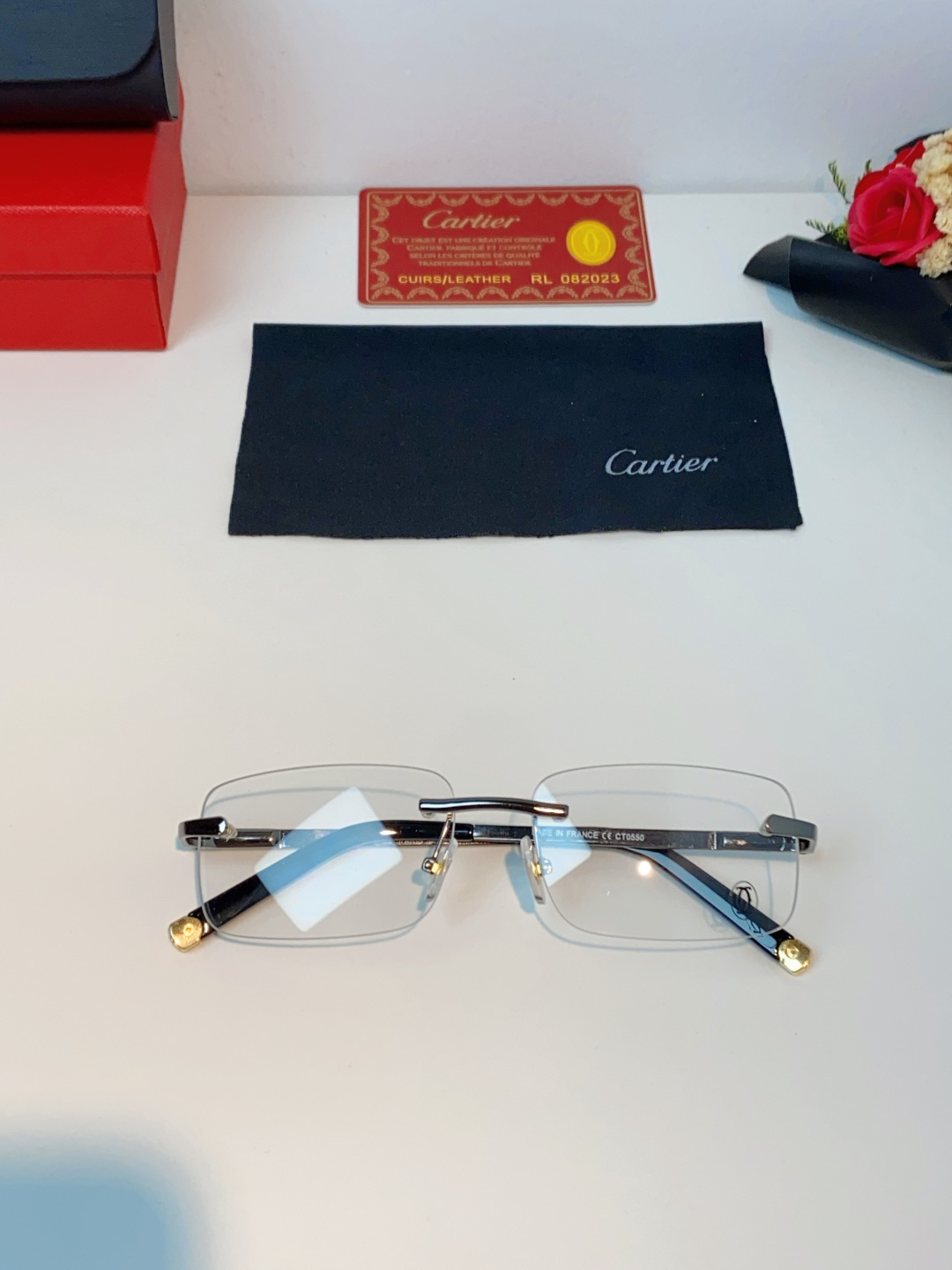 Cartier卡地亚 2026新款 揽佬同款说唱无框太阳镜时尚切边太阳眼镜欧美男防晒墨镜中古男女通用