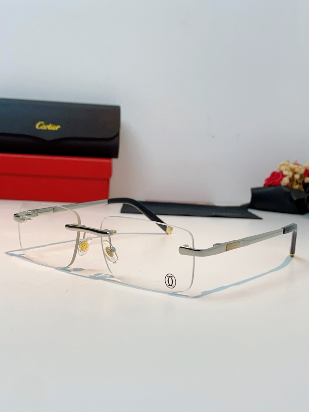 Cartier卡地亚 2026新款 揽佬同款说唱无框太阳镜时尚切边太阳眼镜欧美男防晒墨镜中古男女通用