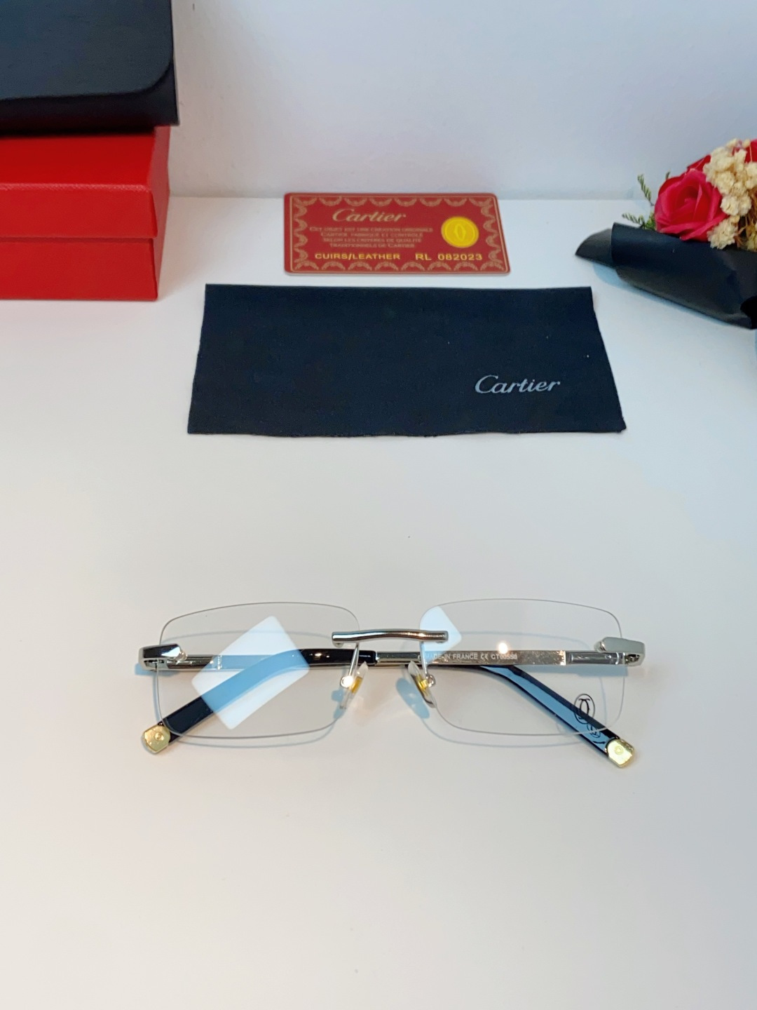 Cartier卡地亚 2026新款 揽佬同款说唱无框太阳镜时尚切边太阳眼镜欧美男防晒墨镜中古男女通用