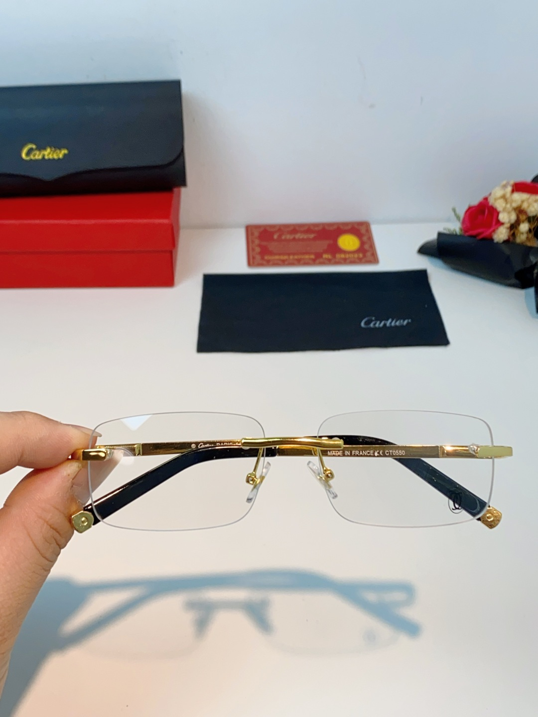 Cartier卡地亚 2026新款 揽佬同款说唱无框太阳镜时尚切边太阳眼镜欧美男防晒墨镜中古男女通用