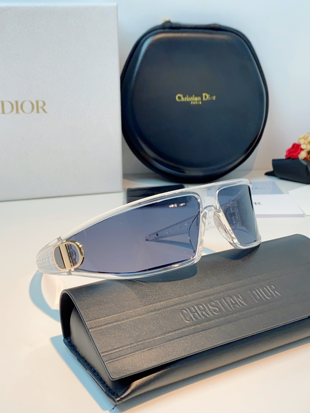 高品质 Dior迪奥 2026新款太阳镜兼发箍通用 高版本出货 未来感飞行员式防风骑行太阳眼镜男女嘻哈蹦