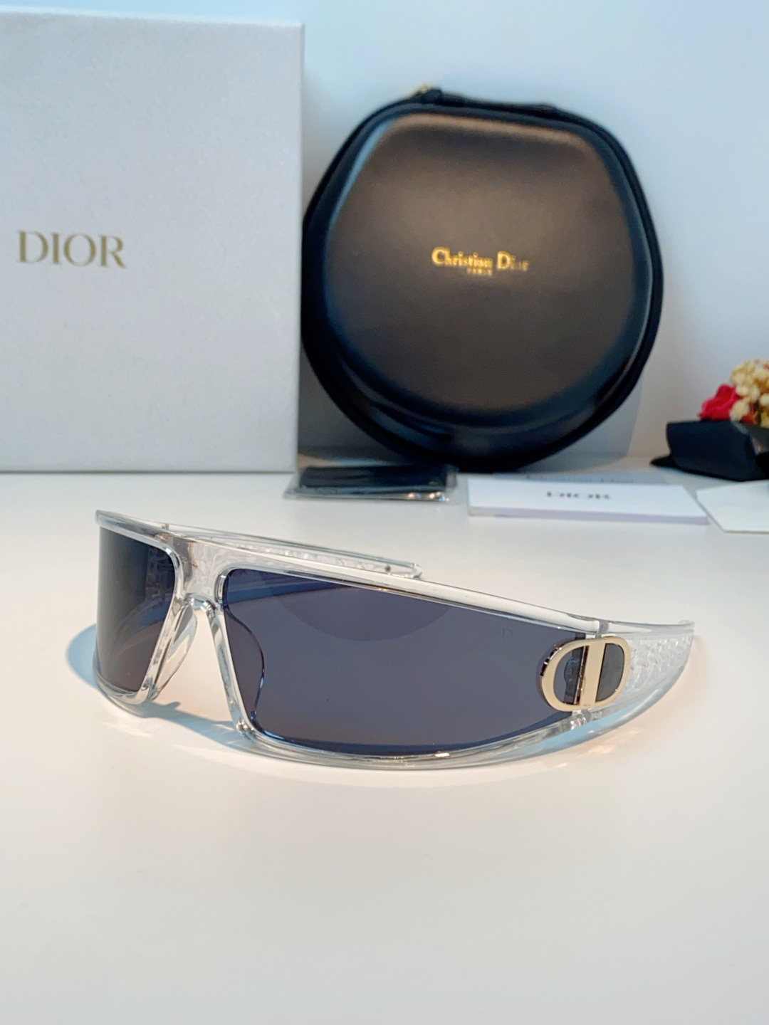 高品质 Dior迪奥 2026新款太阳镜兼发箍通用 高版本出货 未来感飞行员式防风骑行太阳眼镜男女嘻哈蹦