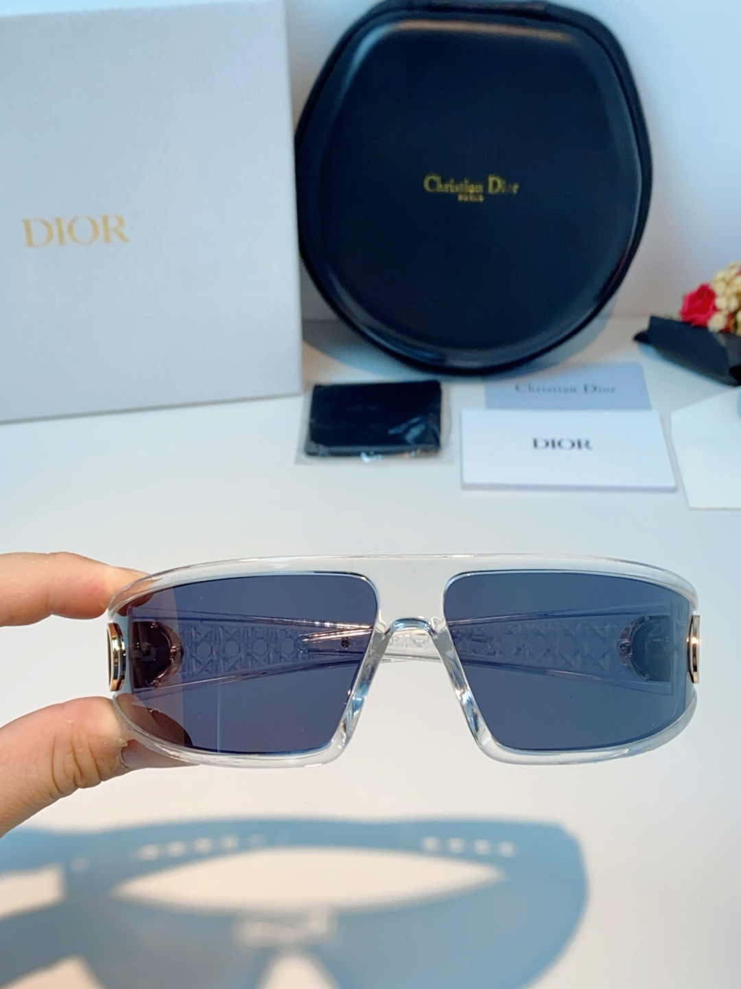 高品质 Dior迪奥 2026新款太阳镜兼发箍通用 高版本出货 未来感飞行员式防风骑行太阳眼镜男女嘻哈蹦