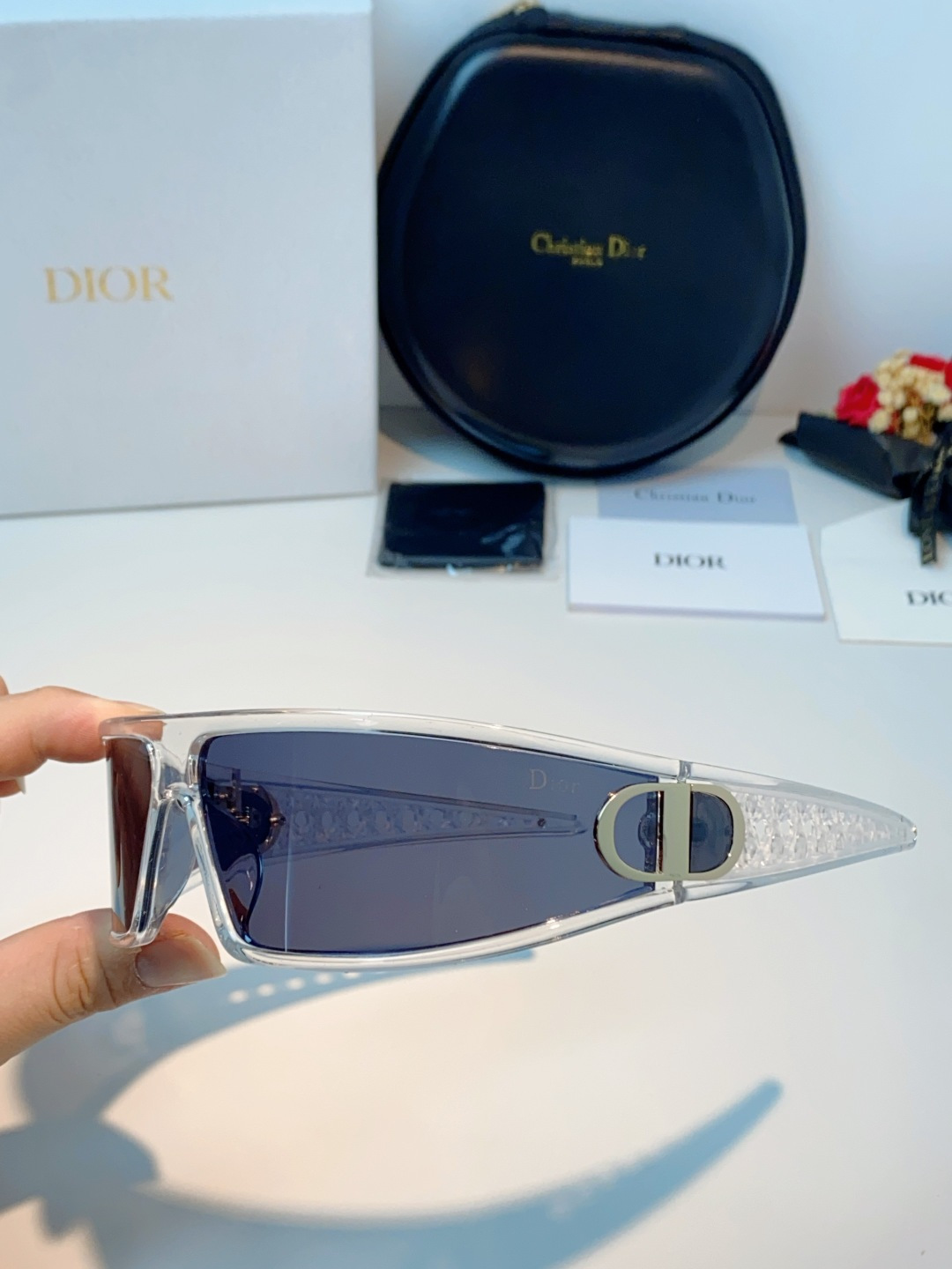 高品质 Dior迪奥 2026新款太阳镜兼发箍通用 高版本出货 未来感飞行员式防风骑行太阳眼镜男女嘻哈蹦